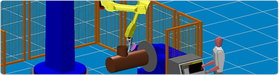 Fanuc robot in a complex pipe welding application